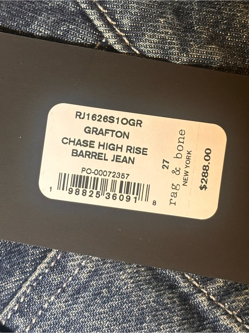 Rag & Bone Grafton Chase High Rise Barrel Jeans / BNWT / Size 27 - Picture 6 of 7